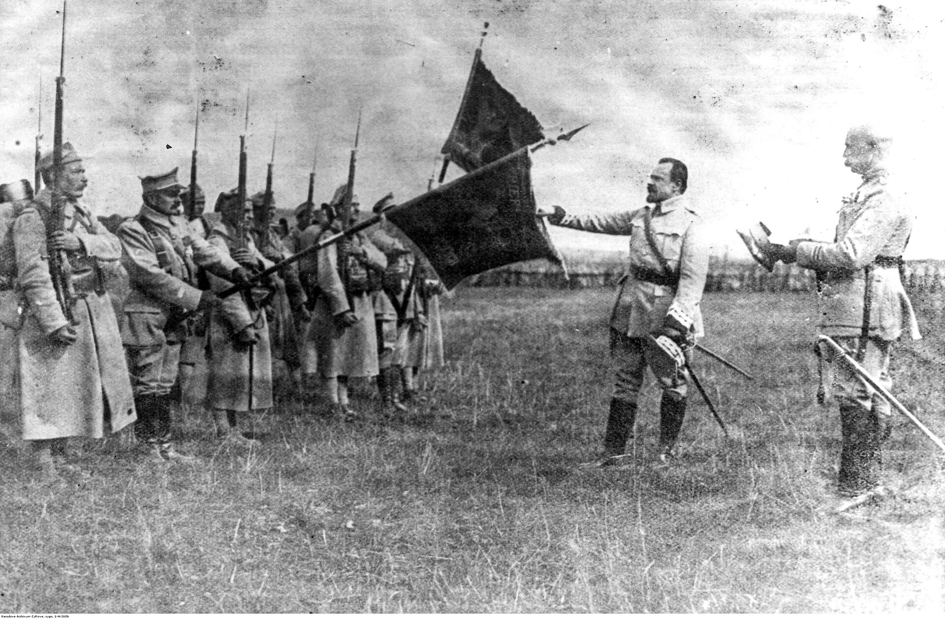 Generał Józef Haller składa przysięgę jako naczelny wódz Armii Polskiej we Francji