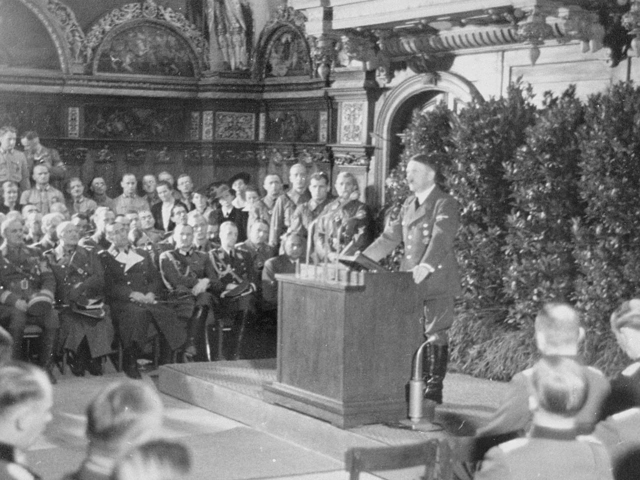 Adolf Hitler przemawiający w Gdańsku 19 września 1939 roku