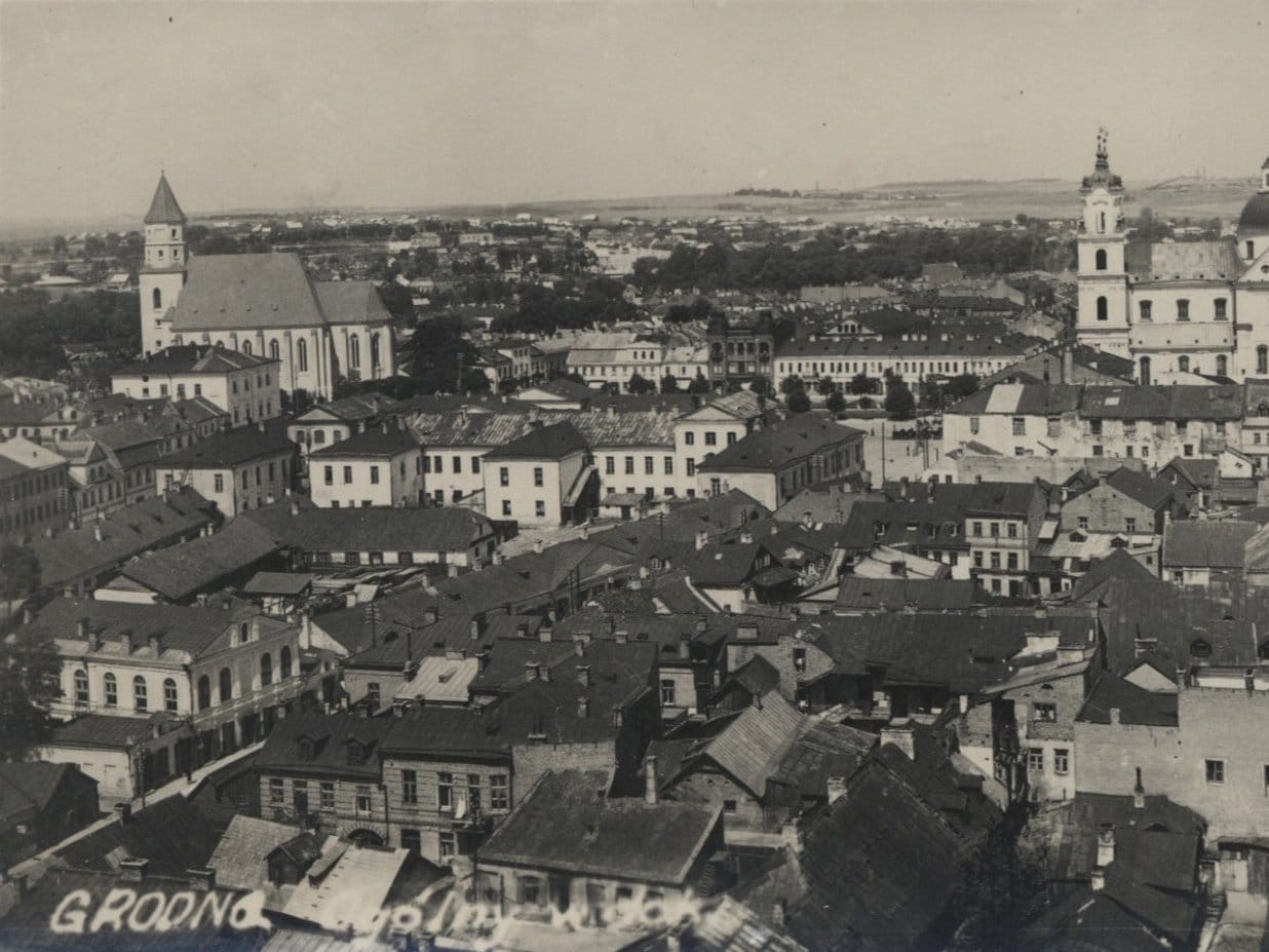 Grodno na fotografii z 1935 roku, ulica Mieszczańska i Stary Rynek