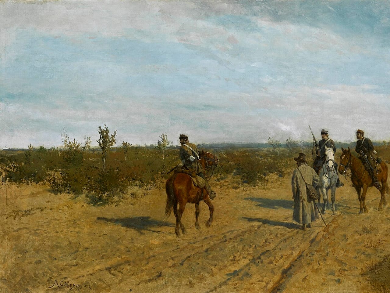 Patrol powstańczy 1863 roku na obrazie Maksymiliana Gierymskiego