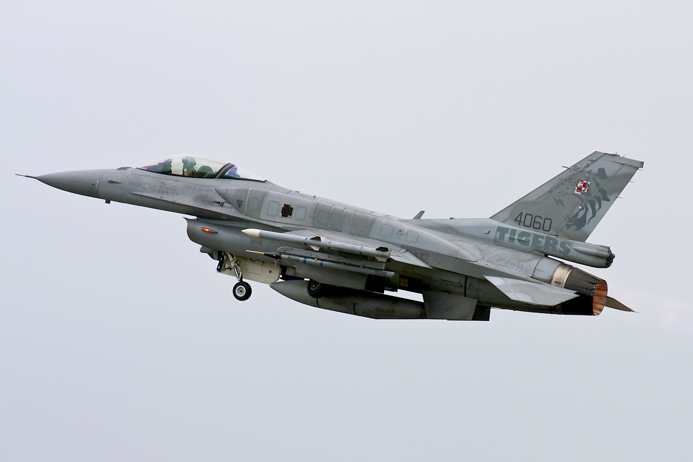 Polski F-16C Block 52 z oznaczeniami 6 Eskadry Lotnictwa Taktycznego