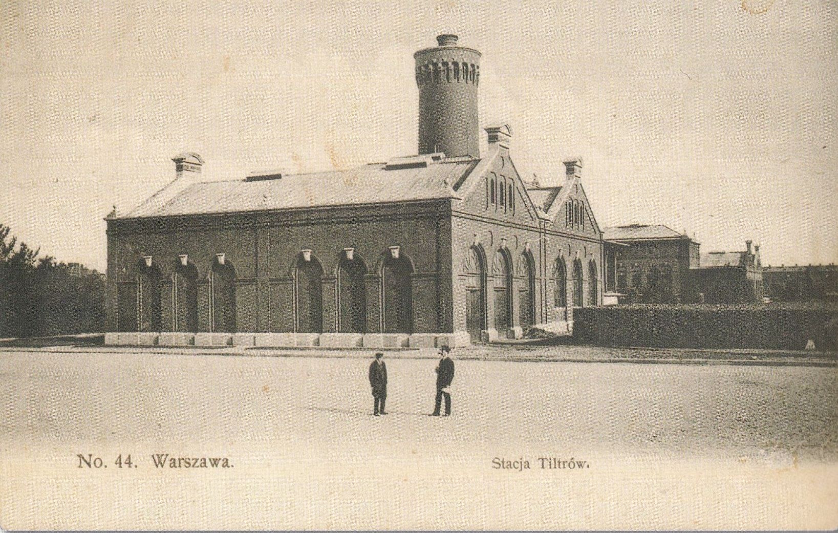 Stacja Filtrów w Warszawie na fotografii z 1908 roku