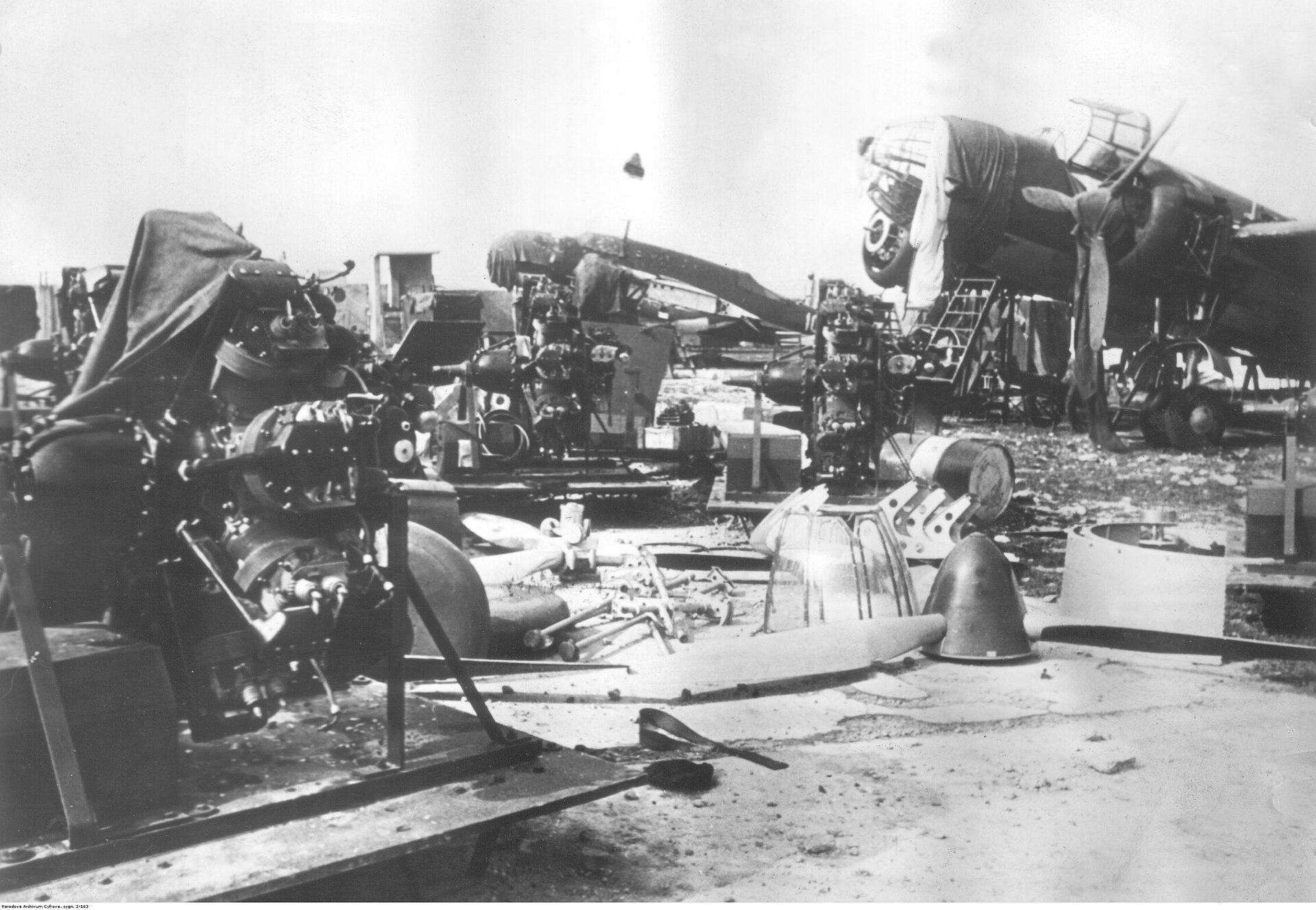 Zdobyty przez Niemców bombowiec PZL.37 Łoś we wrześniu 1939 roku